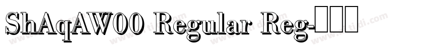 ShAqAW00 Regular Reg字体转换